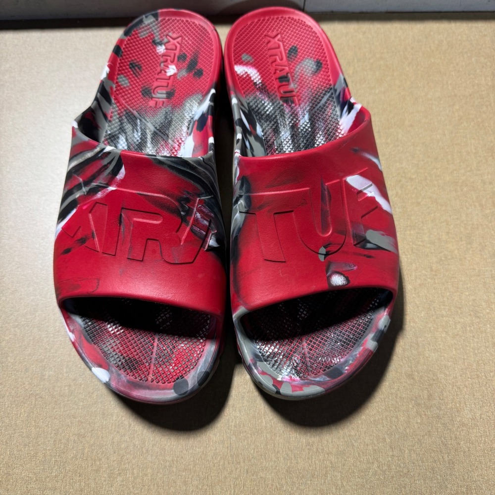 Xtratuf Mens Apres Fish Sandal Slides Red Camo Slip On Comfort Size 13‎ M